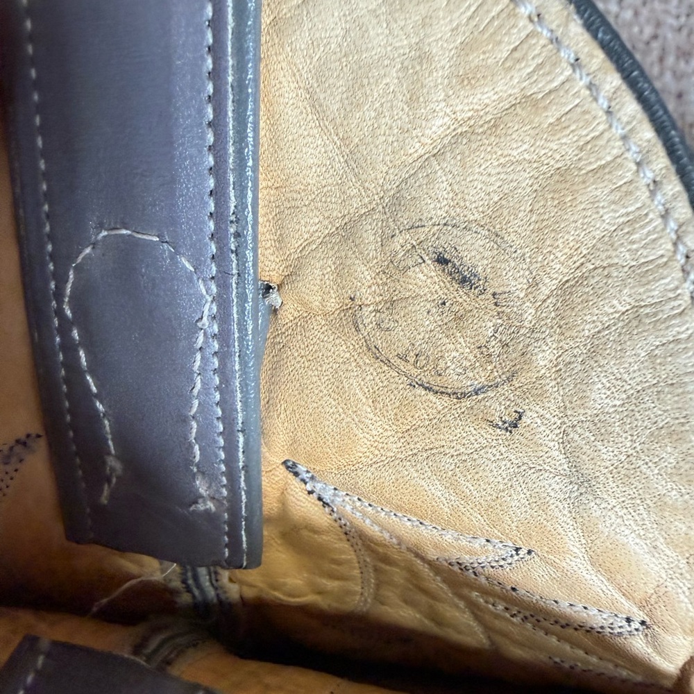 Vintage Justin Gray Leather Cowboy Boots – Women’s 5A Narrow – Made in USA - Picture 5 of 9